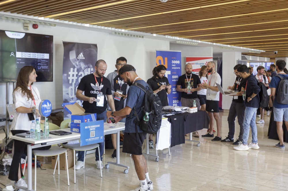 The sponsors area between talks, 2022