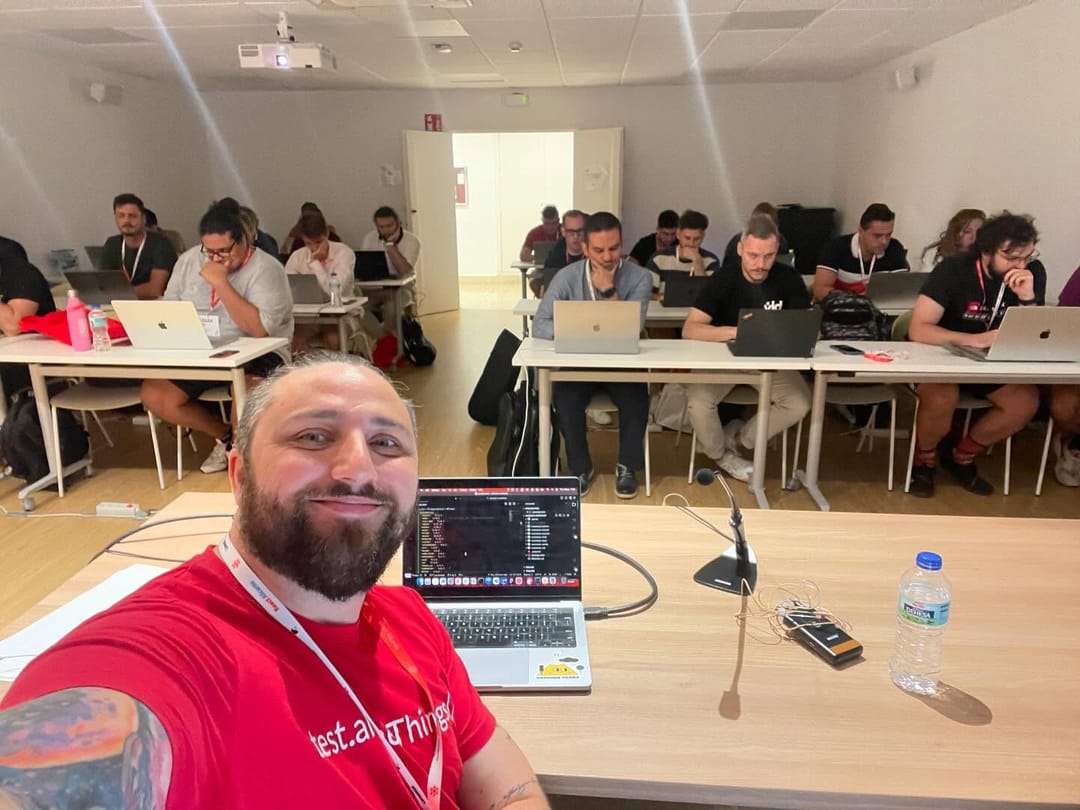 A workshop in progress at React Alicante, 2024