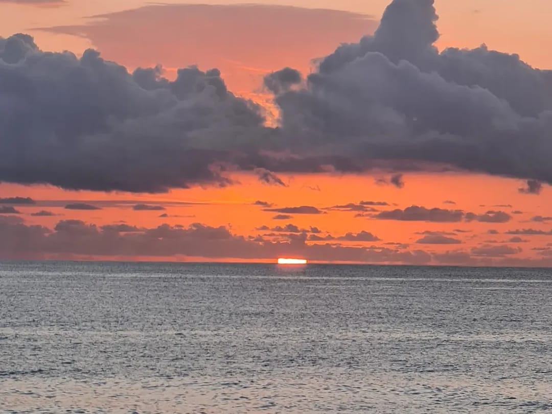 Sunset over the sea in Alicante